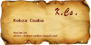 Kobza Csaba névjegykártya