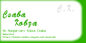 csaba kobza business card